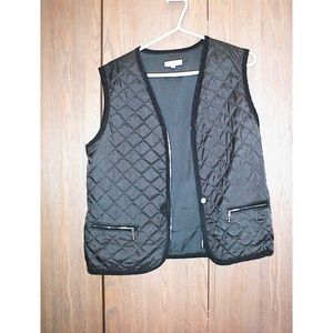 Elegant Black Quilted Women's Vest
